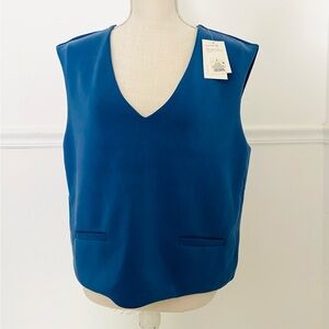 NWT A New Day Sky Blue Very Soft Sleeveless Vest Woman's Size Large Pullover